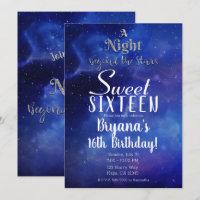 Une Nuit au-delà des Étoiles Fête Starry Sweet 16