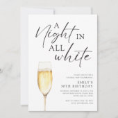 Invitation Une nuit dans tout Anniversaire Blanc (Devant)