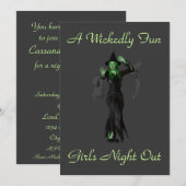 Invitation "Une nuit de filles qui s'amusent" avec Witch (Devant / Derrière)