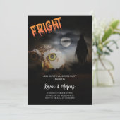 Invitation Une nuit de frayeur avec le hibou et le fantôme - (Debout devant)