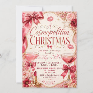 Invitation Une Nuit de Noël Cosmopolite entre Filles