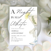Invitation Une nuit en tout blanc fête d'anniversaire