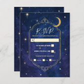 Invitation Une nuit parmi les étoiles ciel céleste RSVP (Devant / Derrière)