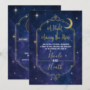 Invitation Une Nuit Parmi Les Étoiles Ciels Célestes Mariage 