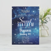 Invitation Une nuit sous le bleu étoilé Sky Sweet 16 I (Debout devant)
