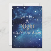 Invitation Une nuit sous le bleu étoilé Sky Sweet 16 I (Dos)