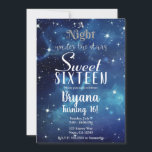 Invitation Une nuit sous le bleu étoilé Sky Sweet 16 I<br><div class="desc">Personnaliser pour tout événement.</div>