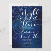 Invitation UNE NUIT SOUS LES ÉTOILES Ciel bleu étoilé 16 ans (Devant)