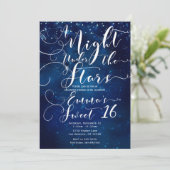 Invitation UNE NUIT SOUS LES ÉTOILES Ciel bleu étoilé 16 ans (Debout devant)