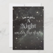 Invitation Une nuit sous les étoiles Dark Night Sky Mariage (Dos)