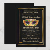 Invitation Une nuit sous les étoiles Gold Prom (Devant / Derrière)