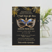 Invitation Une nuit sous les étoiles Gold Prom (Debout devant)