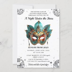 Invitation Une nuit sous les étoiles Gold Prom