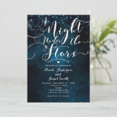 Invitation UNE NUIT SOUS LES ÉTOILES Mariage sous un ciel ble (Debout devant)