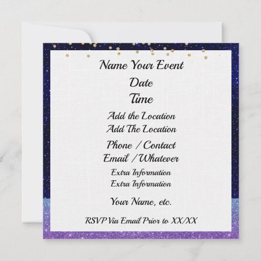 Invitation Une occasion spéciale (Dos)