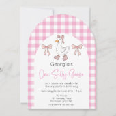 Invitation Une oie bête 1ère photo d'anniversaire (Devant)