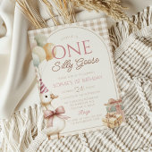 Invitation Une oie bête En vichy 1er anniversaire