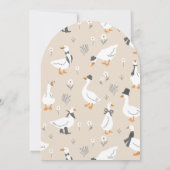 Invitation Une oie idiote | 1ère fête d'anniversaire (Dos)