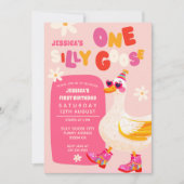 Invitation Une oie idiote Enfants d'été Super 1er anniversair (Devant)