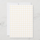 Invitation Une oie sotte 1er anniversaire Jaune Plaid (Dos)