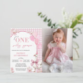 Invitation Une oie sotte 1ère fête d'anniversaire Photo (Debout devant)