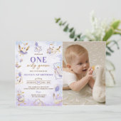 Invitation Une oie sotte 1ère fête d'anniversaire Photo (Debout devant)