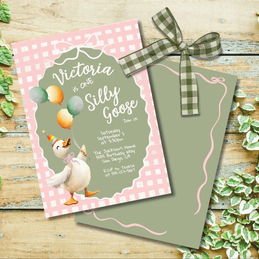 Invitation Une oie sotte fête d'anniversaire