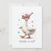 Invitation Une oie sotte fête d'anniversaire (Dos)