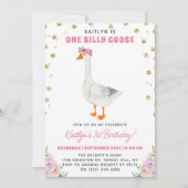 Invitation Une oie sotte fille 1er anniversaire (Devant)