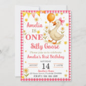 Invitation Une Oie sotte première fête d'anniversaire Invitat (Devant)