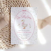 Une oie sotte Vintage Élégante fille 1er anniversa