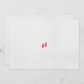 Invitation une paire de feuilles rouges sur un arrière - plan (Devant / Derrière)