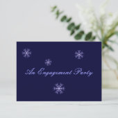 Invitation "Une partie d'engagement" - Flammes de neige bleue (Debout devant)