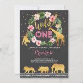 Invitation Une partie sauvage d'animaux de jungle (Devant)