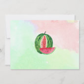 Invitation Une Pastèque One in a Melon 1re Photo d'anniversai (Dos)