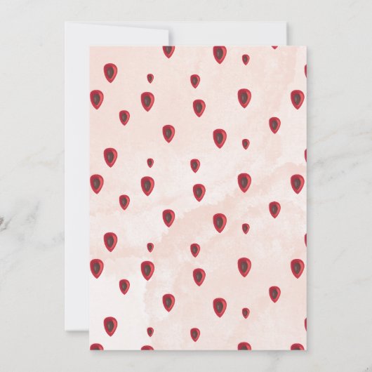 Invitation une pastèque un petit chou à la crème pastèque (Dos)