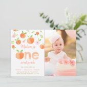 Invitation Une Pêche Douce Premier anniversaire (Debout devant)