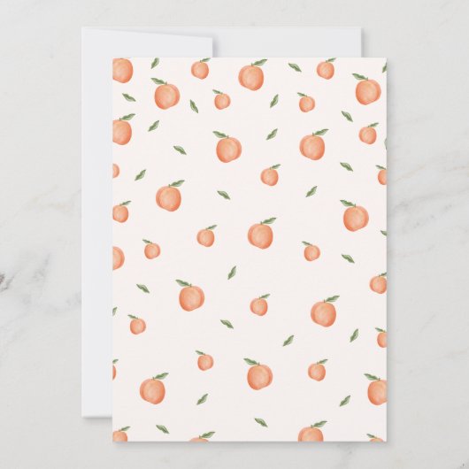 Invitation Une Pêche Douce Premier anniversaire (Dos)