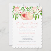 Invitation Une Pêche Douce Se Marie Fête des mariées (Devant)