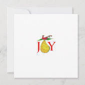 Invitation Une Perdrix dans un Poireier (Dos)