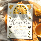 Invitation Une Petite Abeille De Miel Est Sur Le Chemin De Ba