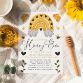 Invitation Une Petite Abeille De Miel Est Sur Le Chemin De Ba