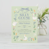 Invitation Une petite Baby shower d'oie stupide (Debout devant)