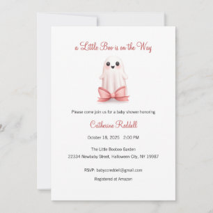 Invitation Une petite Boo est en route Invitation, Halloween