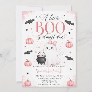 Invitation Une petite boo est presque due Fête bébé fantôme r