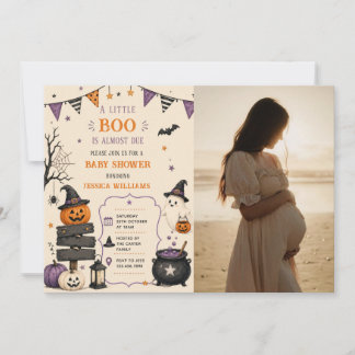 Invitation Une petite boo mignonne photo de baby shower de fa