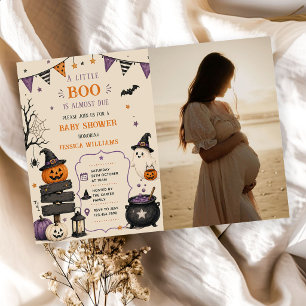 Invitation Une petite boo mignonne photo de baby shower de fa