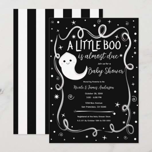 Invitation Une petite boule de joie est presque arrivée Baby (Devant / Derrière)