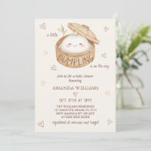 Invitation Une petite boulette arrive Baby Shower (Debout devant)