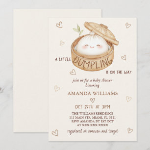 Invitation Une petite boulette arrive Baby Shower